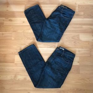 2 FOR 1! Raw Denim Dark Blue Straight Jeans!